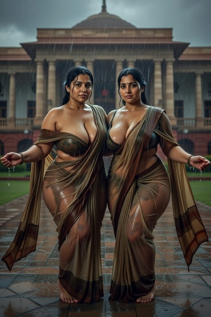 সাদা কামিজ ভেজা ব্রা